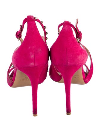Valentino Rockstud Accents Suede Sandals