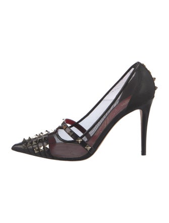Valentino Rockstud Accents Mesh Pumps