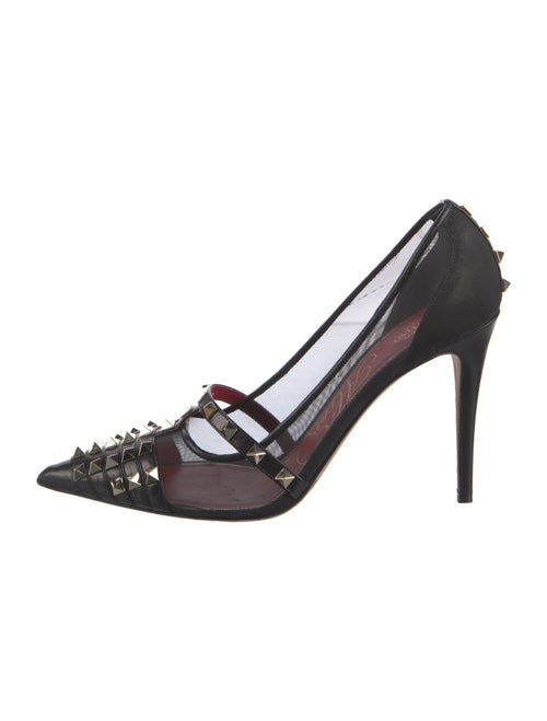 Valentino Rockstud Accents Mesh Pumps