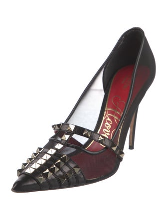 Valentino Rockstud Accents Mesh Pumps