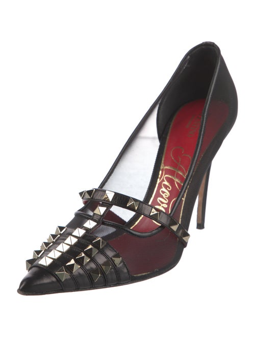 Valentino Rockstud Accents Mesh Pumps