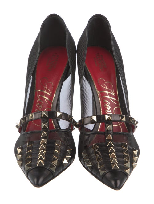 Valentino Rockstud Accents Mesh Pumps