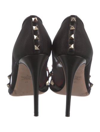Valentino Rockstud Accents Mesh Pumps
