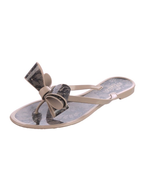 Valentino Rubber Lace Pattern Slides