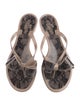 Valentino Rubber Lace Pattern Slides