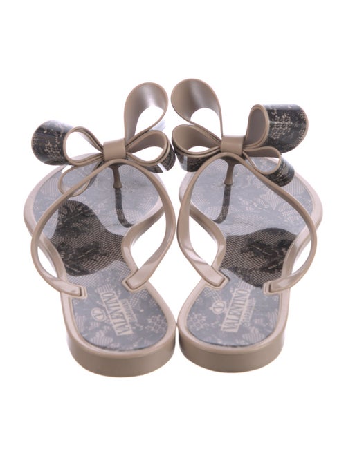 Valentino Rubber Lace Pattern Slides