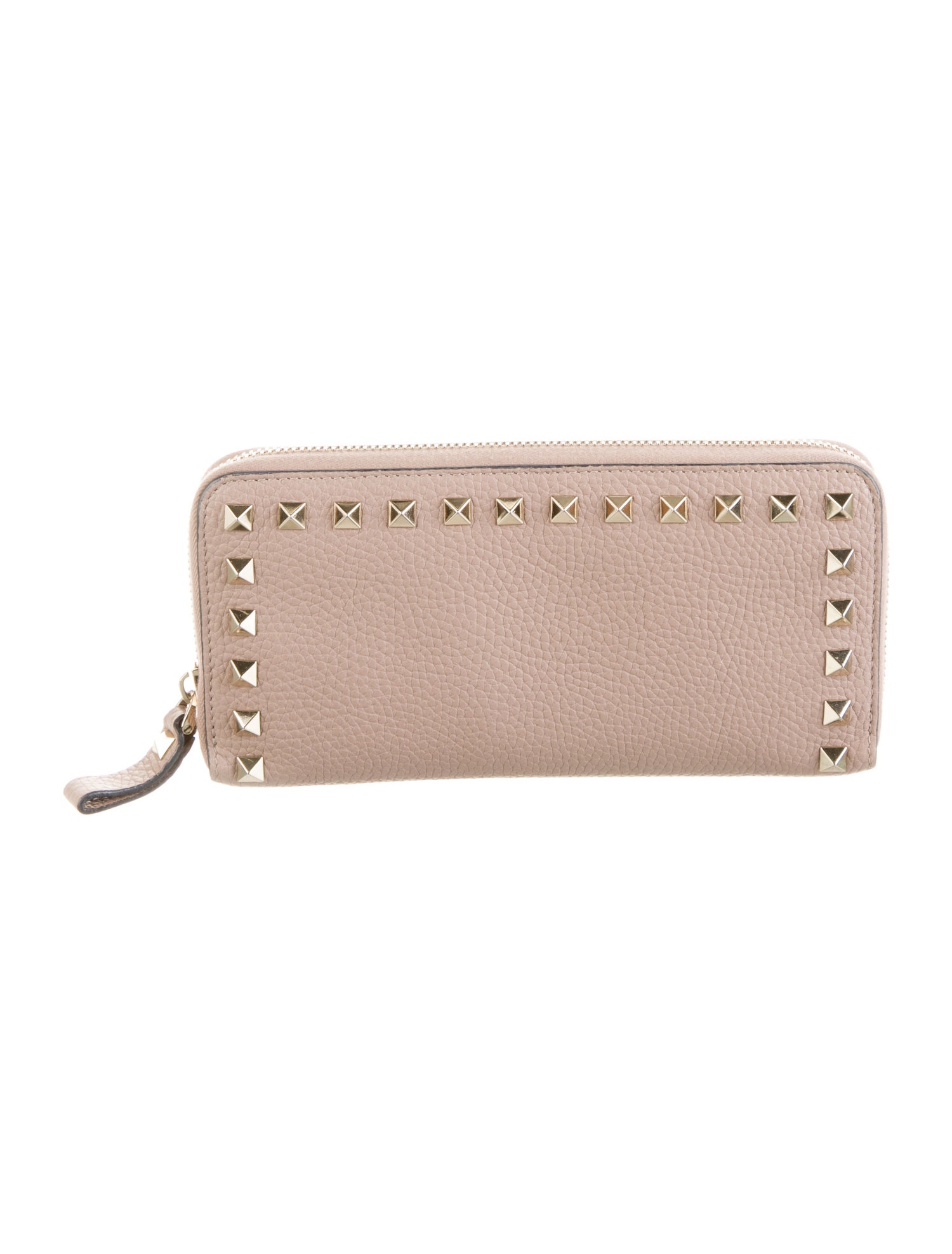 Valentino Rockstud Accents Leather Continental Wallet
