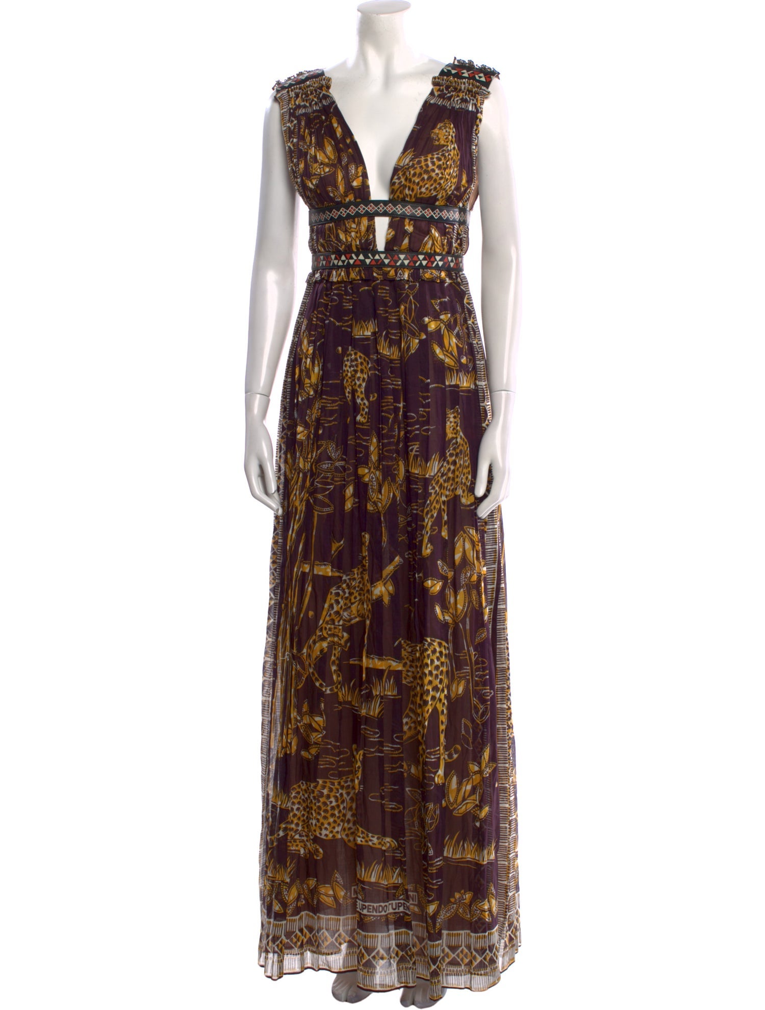 Valentino Printed Long Dress