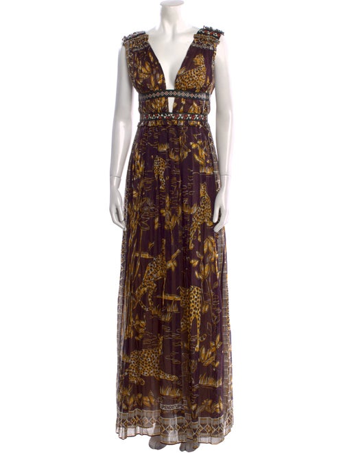 Valentino Printed Long Dress