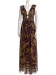 Valentino Printed Long Dress