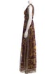 Valentino Printed Long Dress