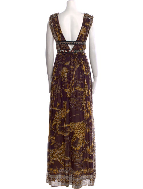 Valentino Printed Long Dress