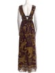 Valentino Printed Long Dress