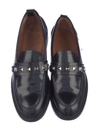 Valentino Rockstud Accents Patent Leather Sneakers