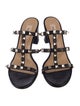Valentino Rockstud Accents Leather Slides