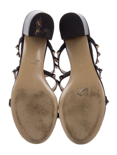 Valentino Rockstud Accents Leather Slides