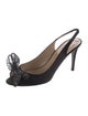 Valentino Satin Bow Accents Slingback Pumps