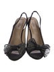 Valentino Satin Bow Accents Slingback Pumps