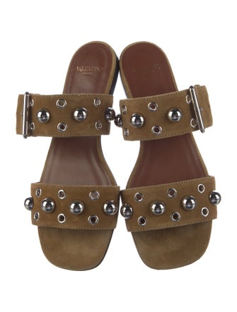 Valentino Suede Slides