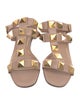 Valentino Rockstud Accents Leather T-Strap Sandals