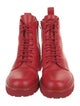 Valentino Leather Combat Boots