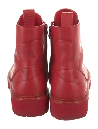 Valentino Leather Combat Boots