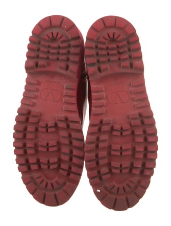 Valentino Leather Combat Boots