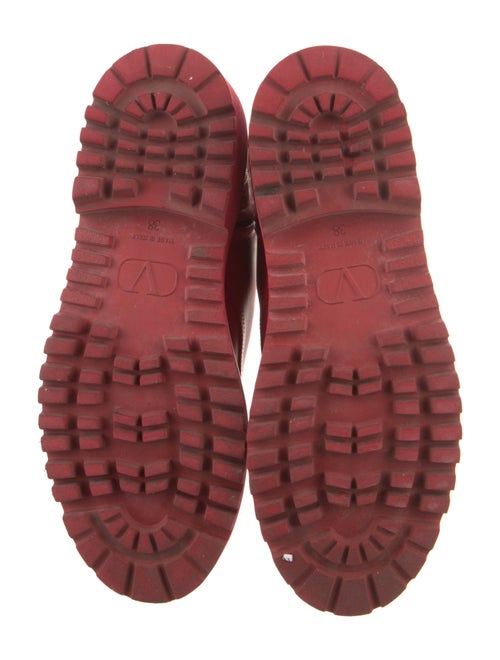 Valentino Leather Combat Boots