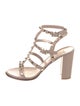 Valentino Rockstud Accents Leather Gladiator Sandals