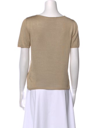 Valentino Silk Scoop Neck T-Shirt