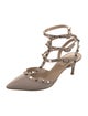 Valentino Rockstud Accents Patent Leather T-Strap Pumps