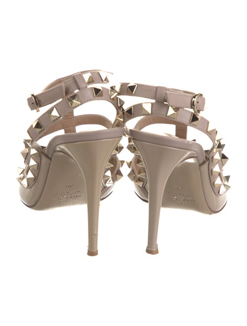 Valentino Rockstud Accents Patent Leather T-Strap Pumps