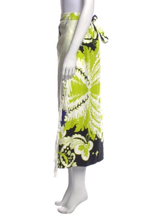 Valentino Floral Print Midi Length Skirt