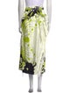 Valentino Floral Print Midi Length Skirt