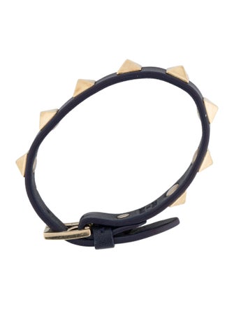 Valentino Rockstud Leather Wrap Bracelet