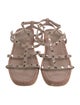 Valentino Rockstud Accents Leather Gladiator Sandals