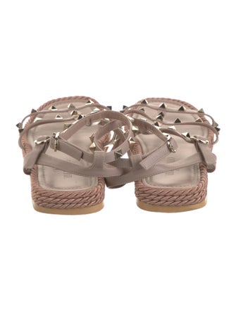 Valentino Rockstud Accents Leather Gladiator Sandals