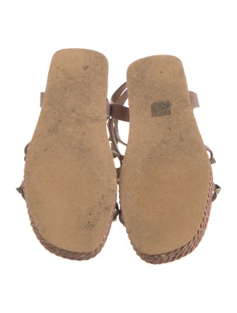 Valentino Rockstud Accents Leather Gladiator Sandals