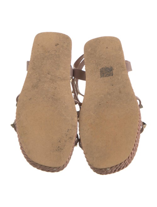 Valentino Rockstud Accents Leather Gladiator Sandals