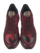 Valentino Rockstud Accents Leather Athletic Sneakers
