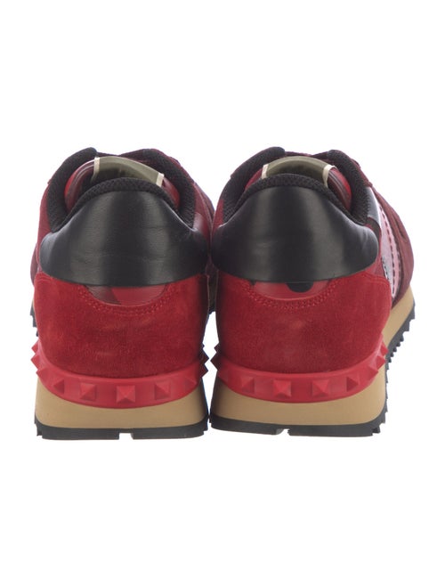 Valentino Rockstud Accents Leather Athletic Sneakers