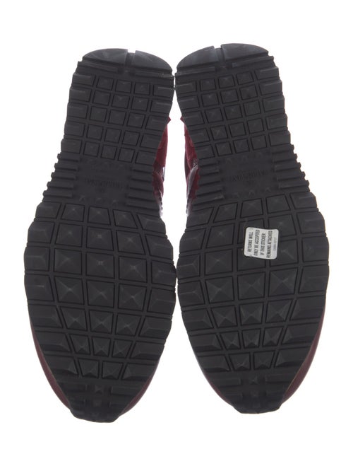Valentino Rockstud Accents Leather Athletic Sneakers