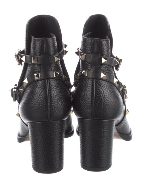 Valentino Rockstud Accents Leather Moto Boots