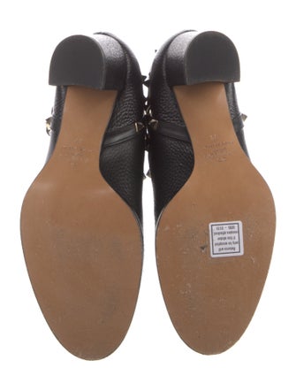 Valentino Rockstud Accents Leather Moto Boots