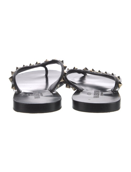 Valentino Rockstud Accents Leather Slides