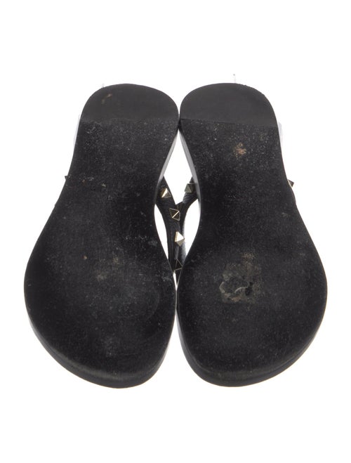 Valentino Rockstud Accents Leather Slides