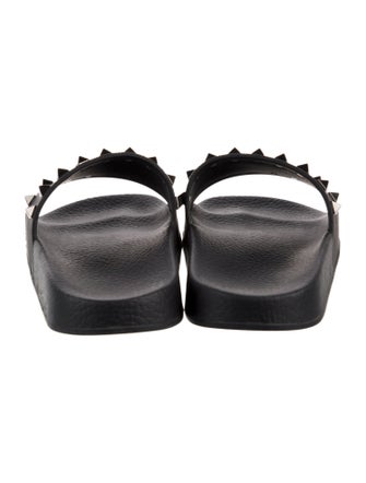 Valentino Rockstud Accents Rubber Slides