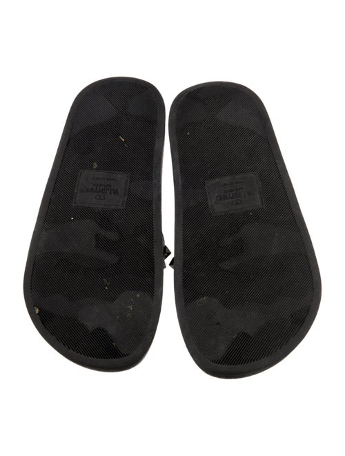 Valentino Rockstud Accents Rubber Slides