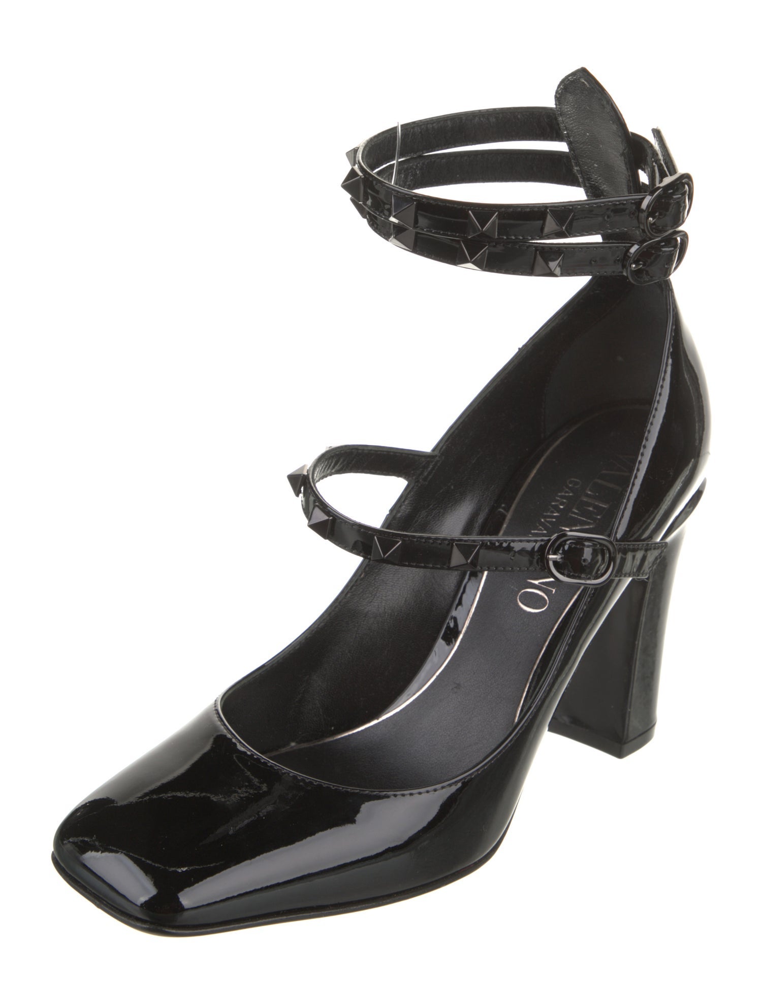 Valentino Rockstud Accents Patent Leather Pumps