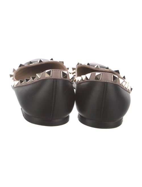 Valentino Rockstud Accents Leather Ballet Flats